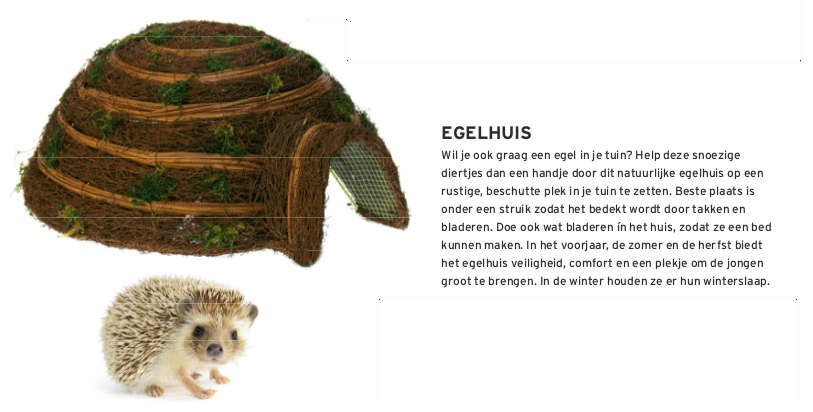 Egeliglo als egelkast om egels in de tuin veilig te laten overwinteren.