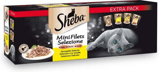 Afbeelding Sheba Maaltijdzakjes minifilets gevogelte 40 x 85 g door Tuinadvies.be