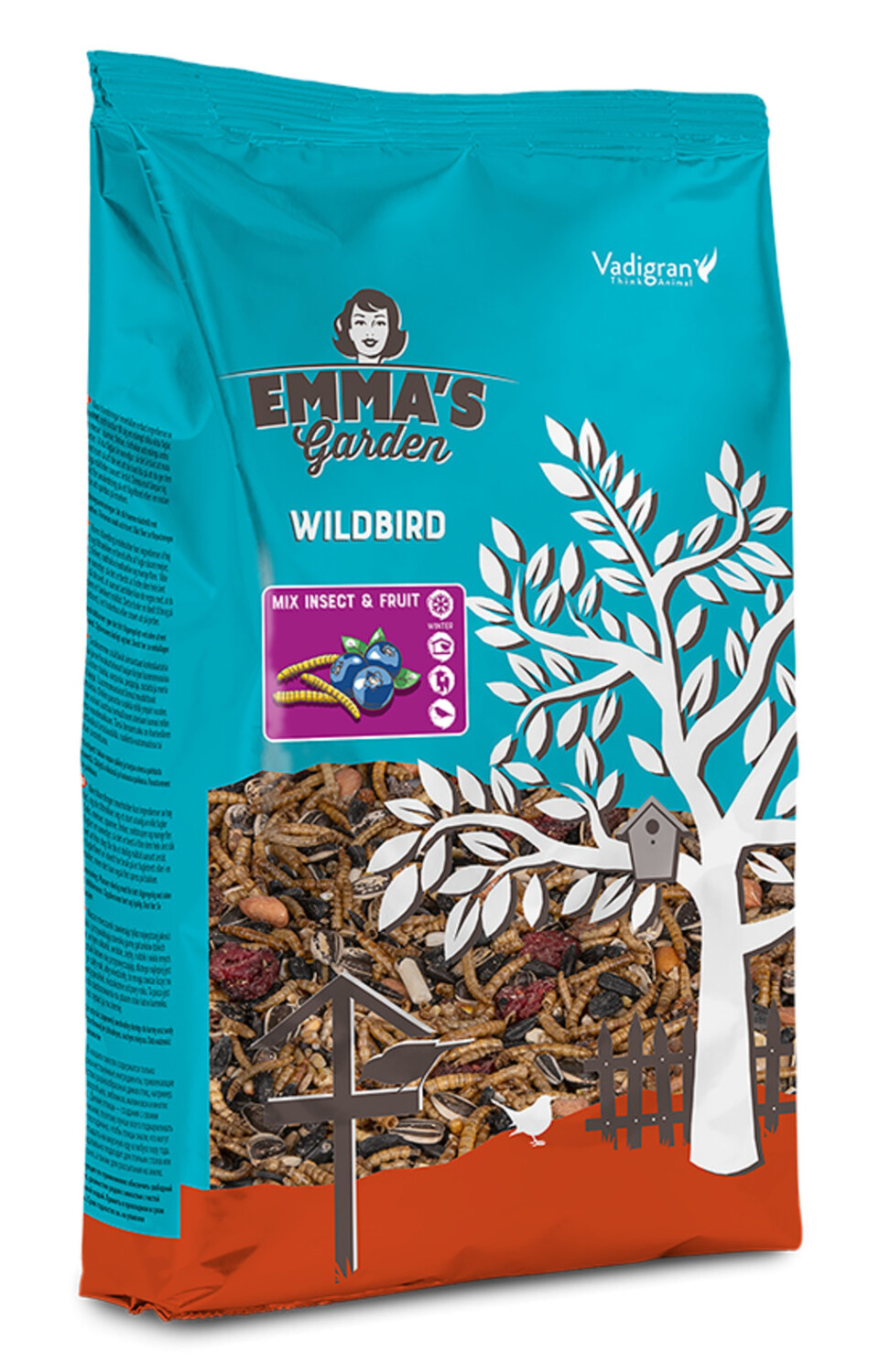 Afbeelding Emmas Garden Mix insecten en fruit 35 kg door Tuinadvies.be