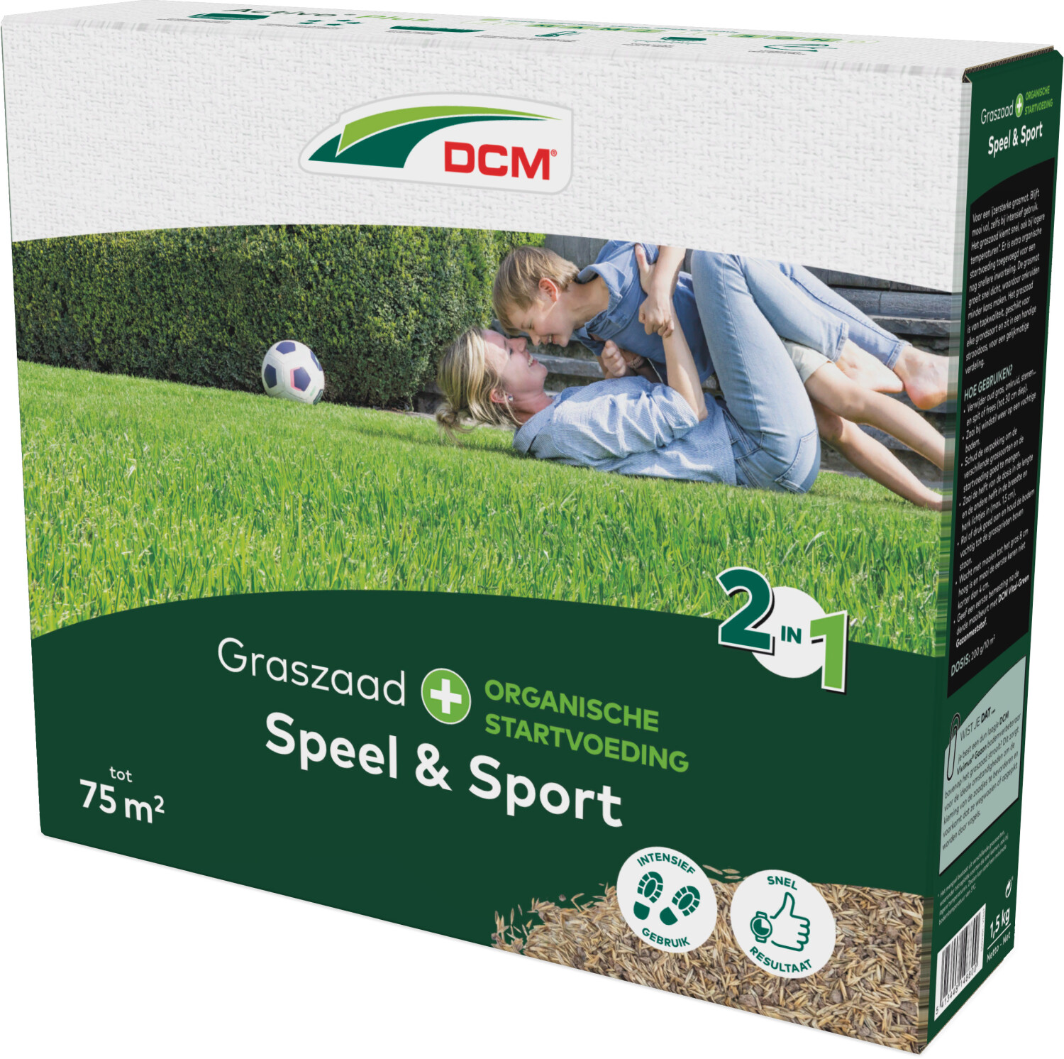 Afbeelding DCM Graszaad PLUS Speel Sport 15 kg 75 m2 door Tuinadvies.be