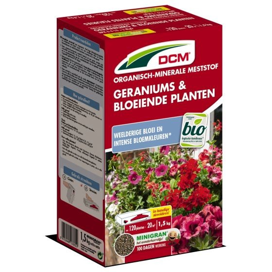 Afbeelding Dcm Meststof Geranium Surfinia & Bloeiende Plant - Siertuinmeststoffen - 1.5 kg door Tuinadvies.be