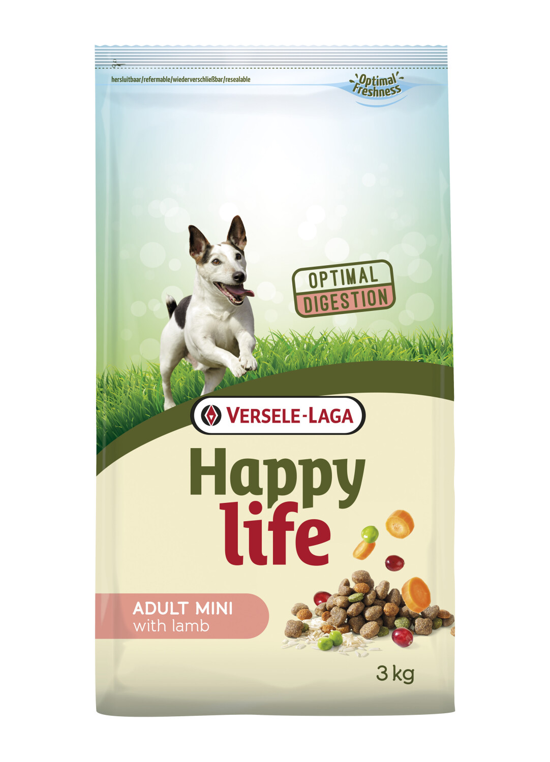 Afbeelding Happy Life Adult Mini Lamb 3 Kg door Tuinadvies.be
