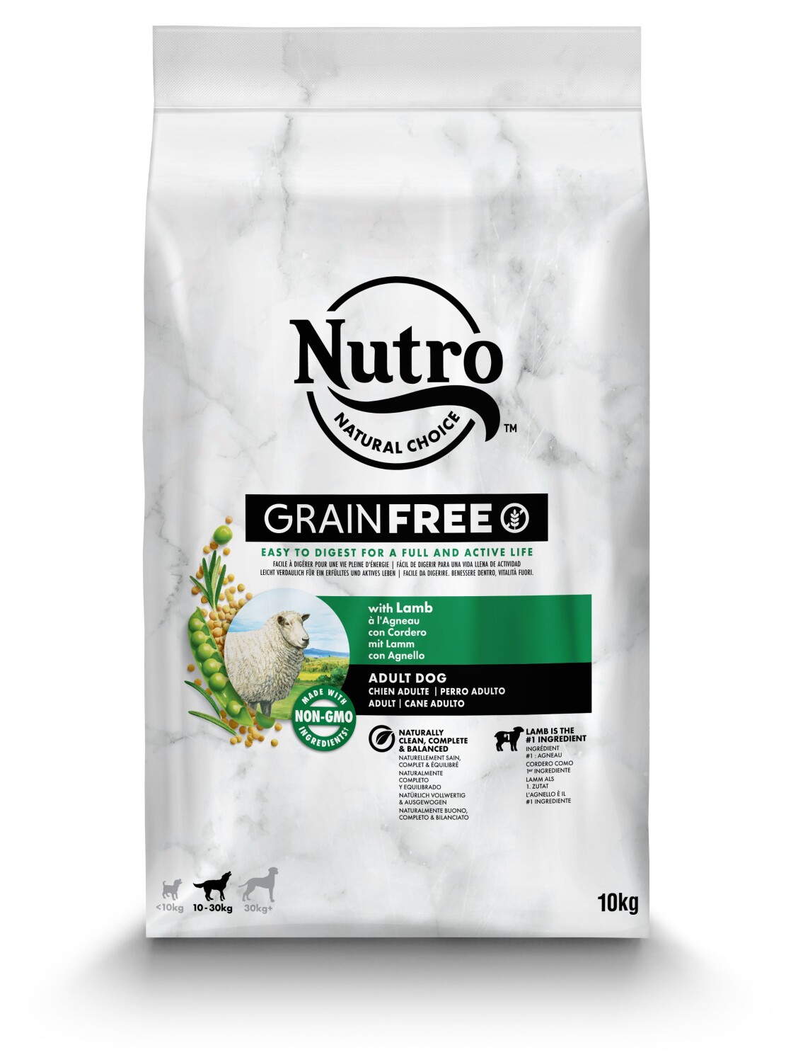 Afbeelding Nutro Grain Free Adult Medium met lam hondenvoer 10 kg door Tuinadvies.be