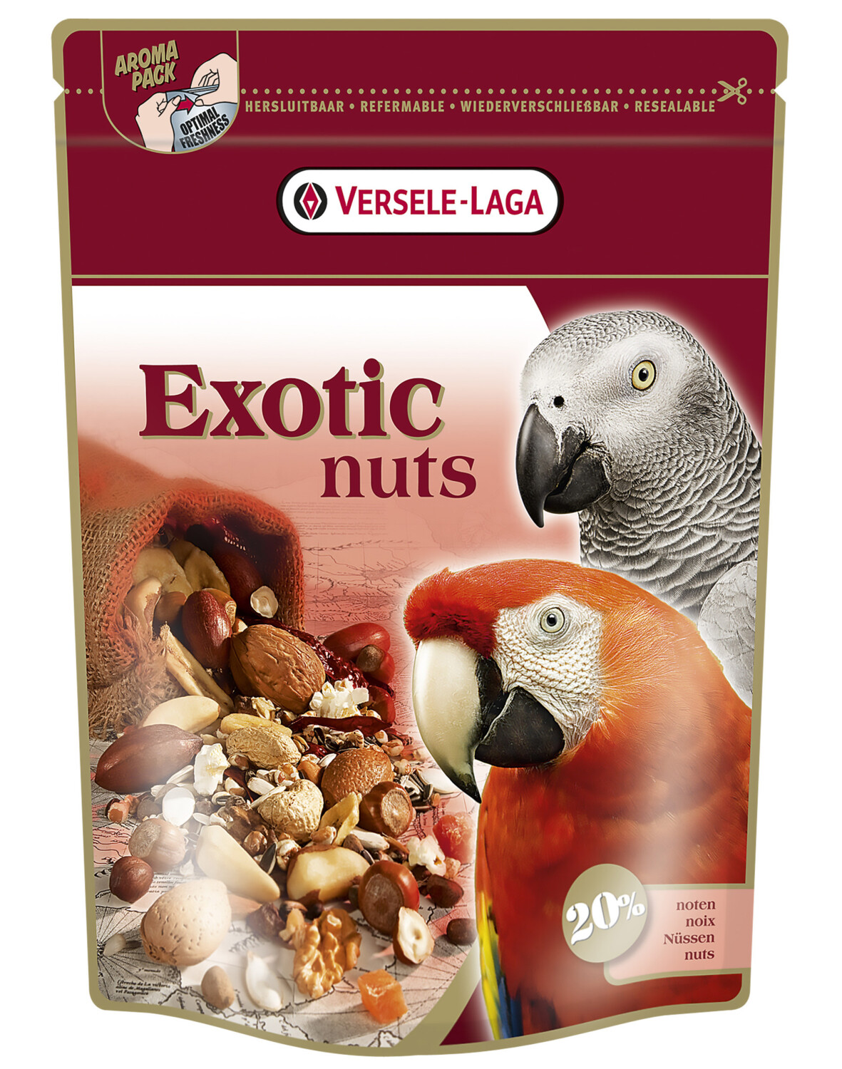 Afbeelding Versele-Laga Exotic Nutmix papegaaienvoer 750 gram door Tuinadvies.be