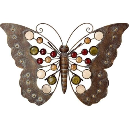 Decoratieve vlinder - vlinder gekleurde steentjes | Wanddecoratie met dieren | Wanddecoratie | Decoratie en sfeer |