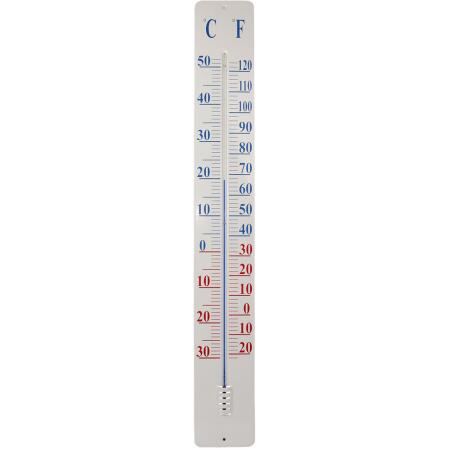 dauw optocht linnen Thermometer op wandplaat - 90cm - Webshop - Tuinadvies