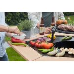 Barbecook Nestor Original houtbarbecue zwart met zijtafel bamboe