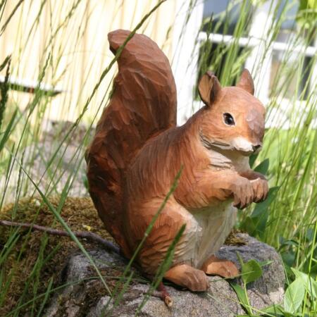 Laatste satire Lichaam Eekhoorn - levensechte eekhoorn handgemaakt uit hout te koop - houten  eekhoorntje