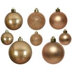 Mix kerstballen - camel brown