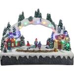 Led kerstdorp schaatsers 30 x 19 x 22 cm