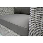 Loungeset Salon Ecru rattan - tafelblad gehard glas