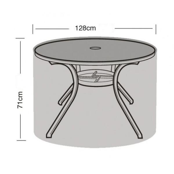 Flitsend Clam opener Hoes voor tuintafel rond - Ø 128 x 71 cm - Webshop - Tuinadvies