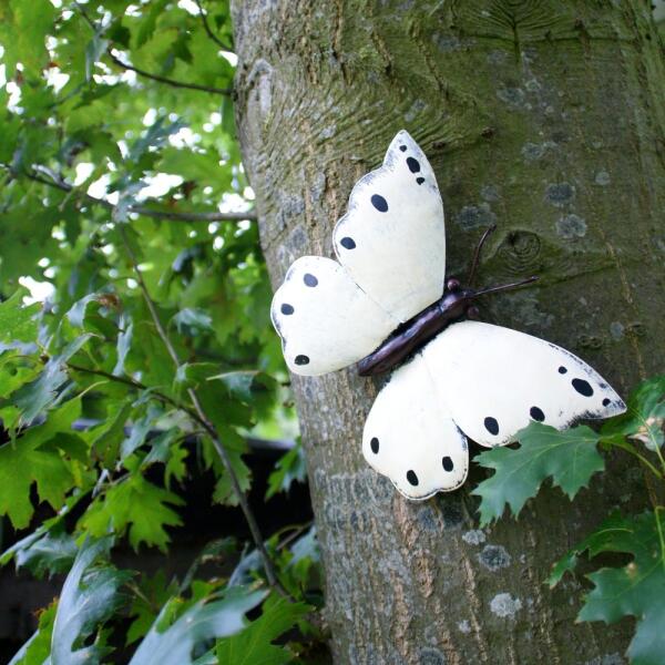 Muurdeco wit - beeld van vlinder kopen