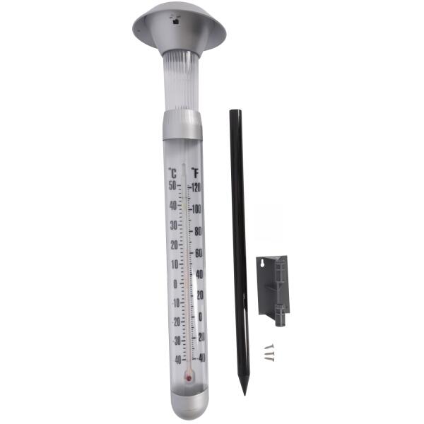 dubbel Mars Ontbering Thermometer met solar lamp - Webshop - Tuinadvies
