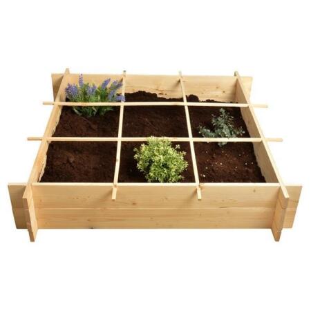 Houten vierkante meter tuin kopen - houten moestuinbak kopen | en | Kweeksystemen | Planten opkweken |