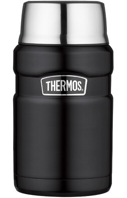 Afbeelding Thermos KING voedseldrager mat zwart 710 ml door Tuinadvies.be