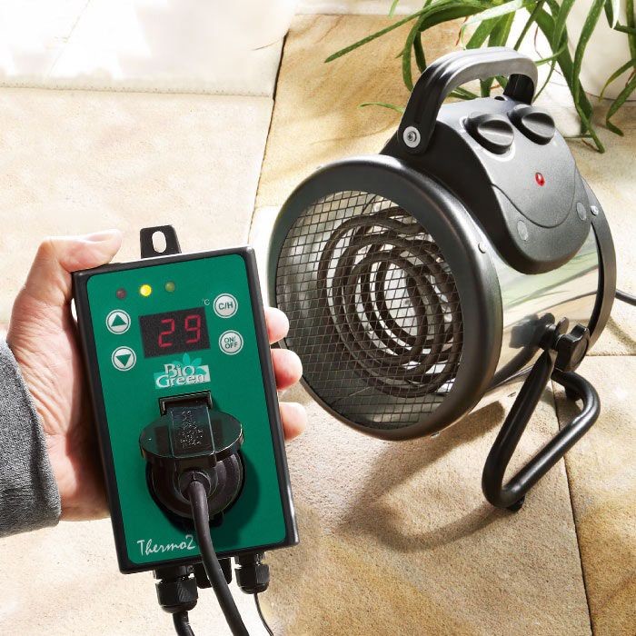 SerreKasverwarming en ventilator in 1 met digitale thermostaat