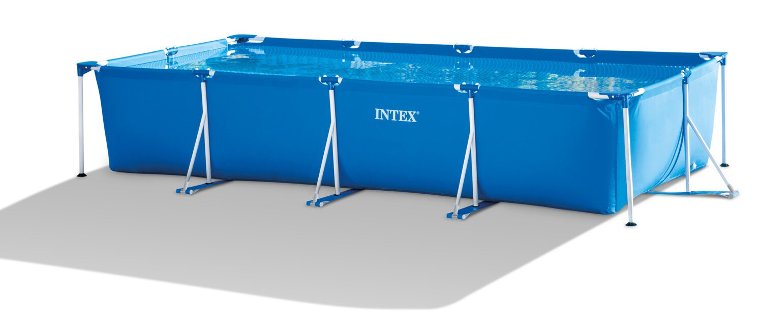 Afbeelding Metal frame zwembad rechthoekig met pomp Intex 450 x 220 x 84 cm door Tuinadvies.be